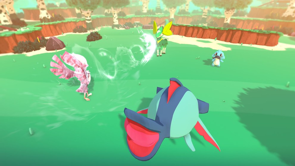 A battle in Temtem