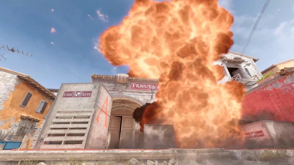 An explosion in Counter-Strike 2