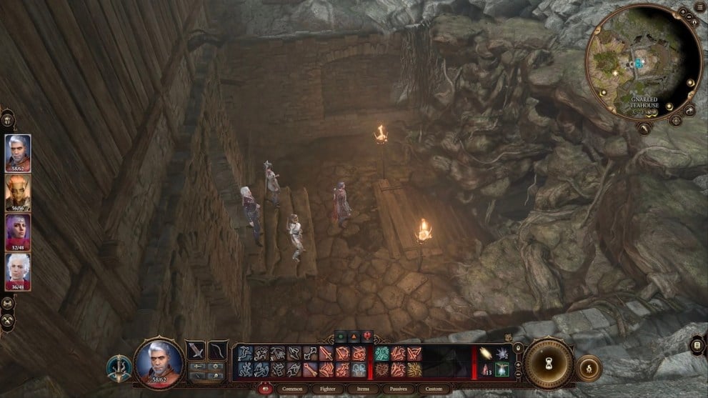A staircase that the player must access as part of the Save Mayrina quest in Baldur's Gate 3