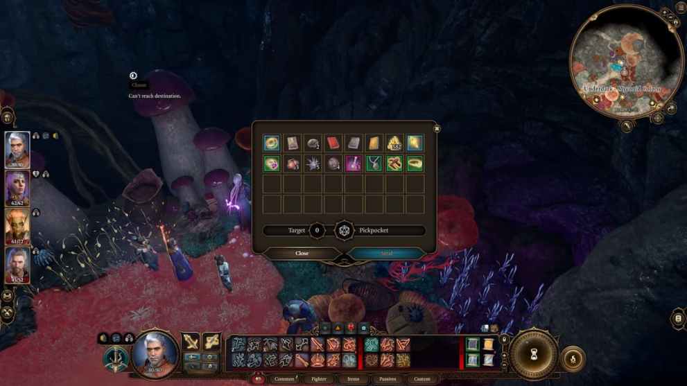 Pickpocket interaction with mind flayer BG3