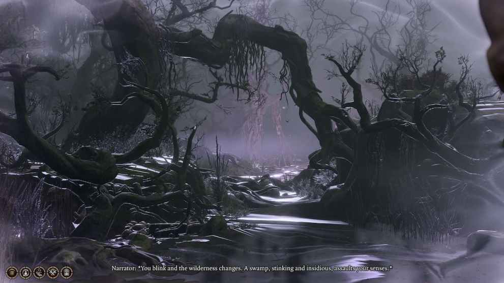 Baldur's Gate 3 Serene Wetlands Morphing Into Miasmic Swamp