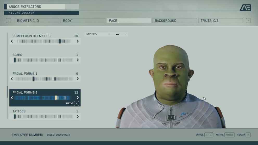 Best Character Creations in Starfield, Shrek