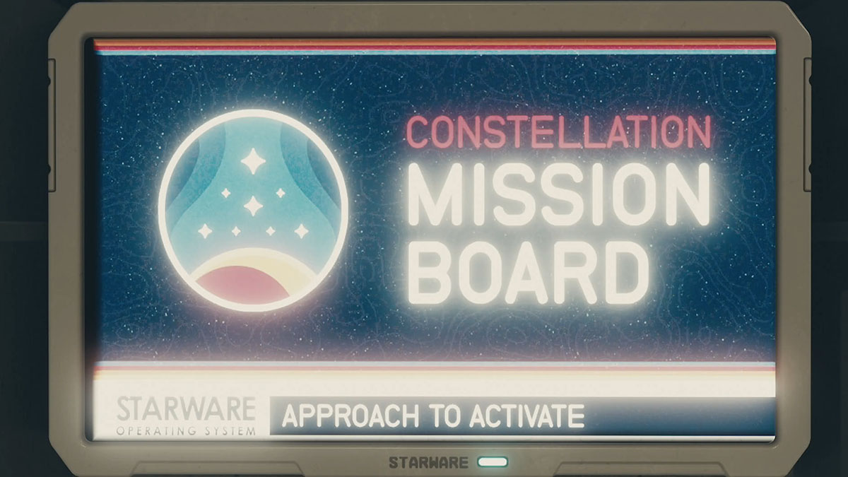 Constellation Mission Board in Starfield