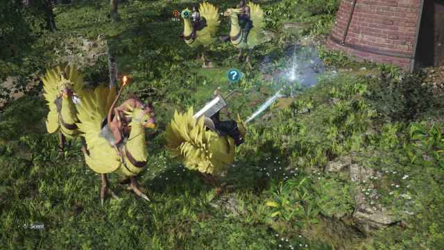 riding chocobos with cloud in final fantasy rebirth