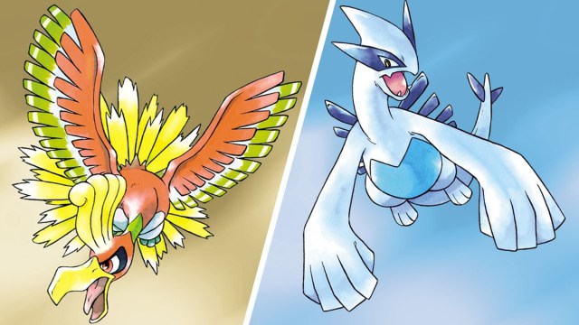 Ho-Oh and Lugia Pokemon Gold and Silver Promo Art