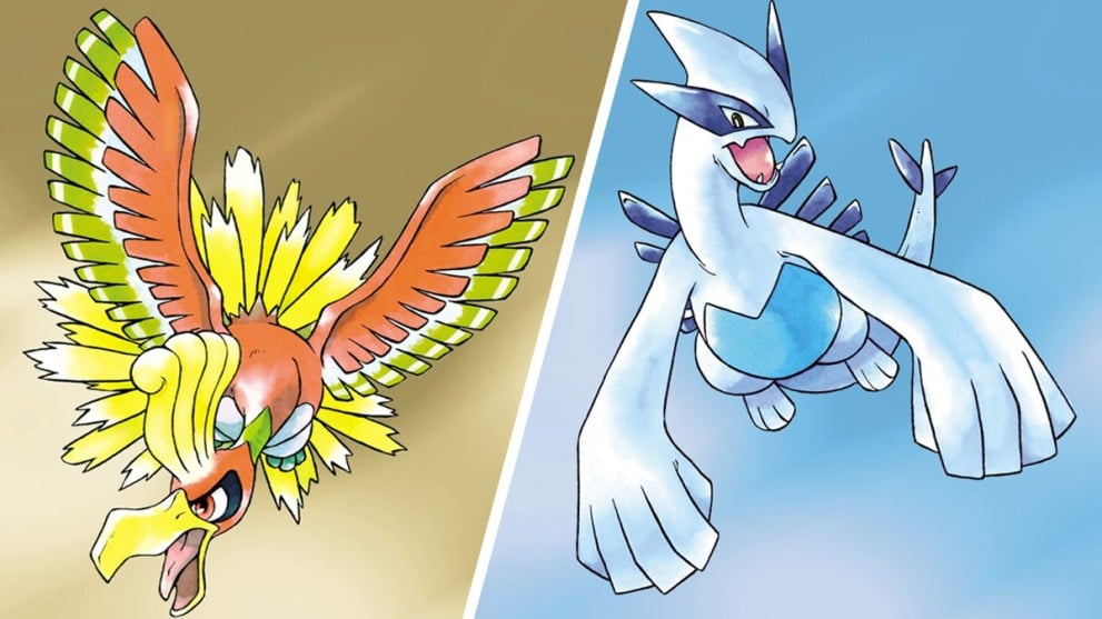 Ho-Oh and Lugia Pokemon Gold and Silver Promo Art