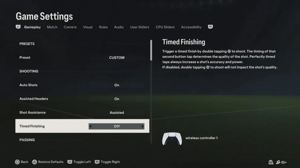How to Turn Off Timed Finishing in EA FC 24
