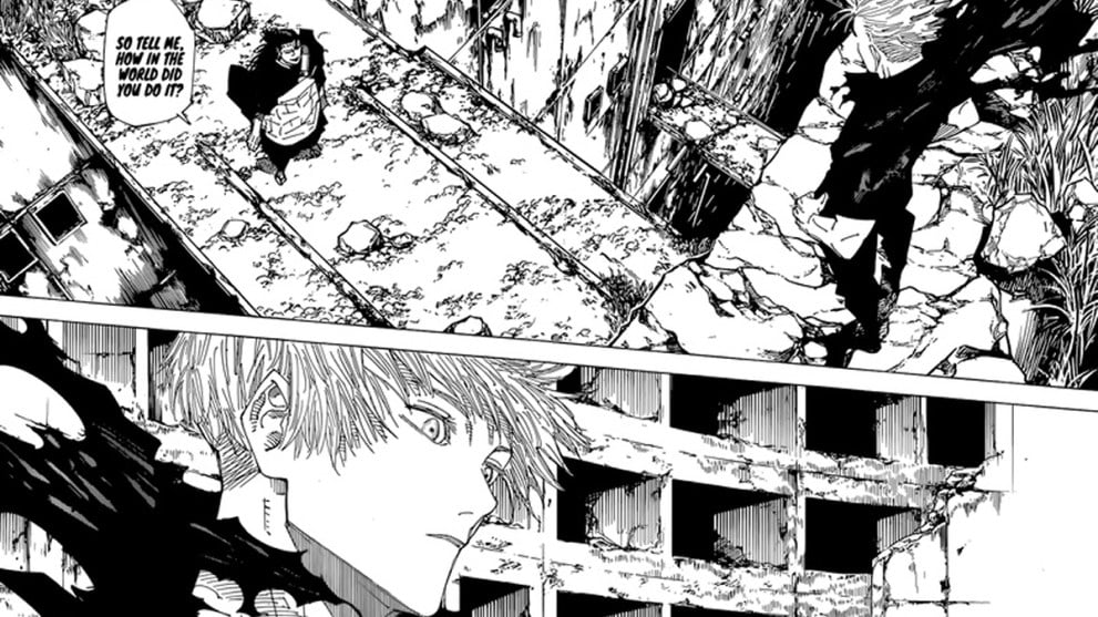 Gojo escapes from the Prison Realm in Jujutsu Kaisen.