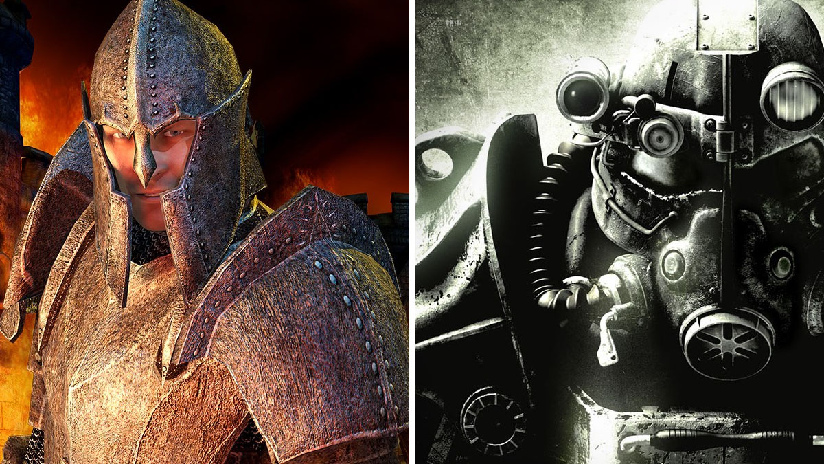 Oblivion and Fallout 3 Key Art Image Merge
