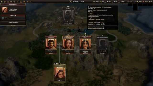 Old World Family Tree Interface