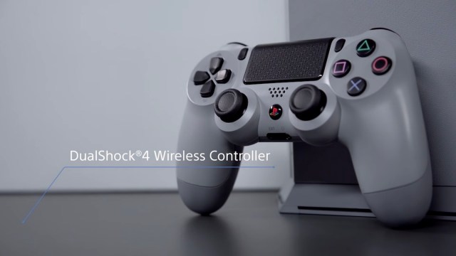 The 20th Anniversary DualShock 4 Wireless Controller, as revealed by Sony as part of the PlayStation's 20th anniversary.