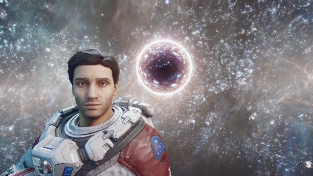 Player character in the Unity in Starfield