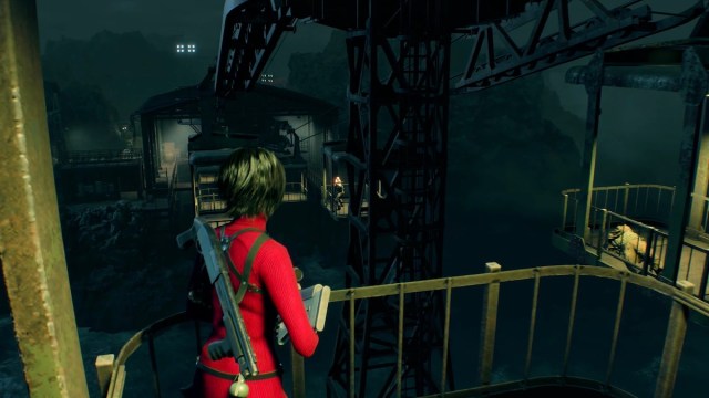 Ada Wong rides the cable car in Resident Evil 4 Remake as part of the Separate Ways DLC