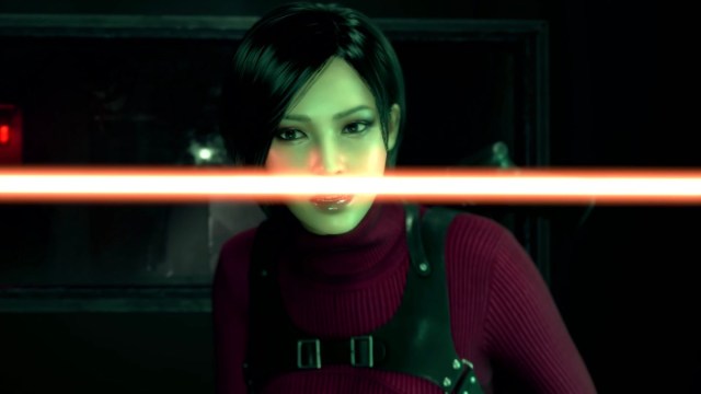 Ada Wong dodges a deadly laser in Resident Evil 4 Remake's Separate Ways DLC