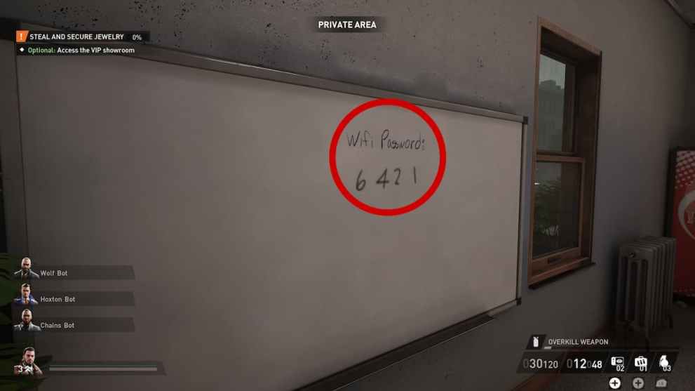 Wifi Password in Payday 3 Dirty Ice