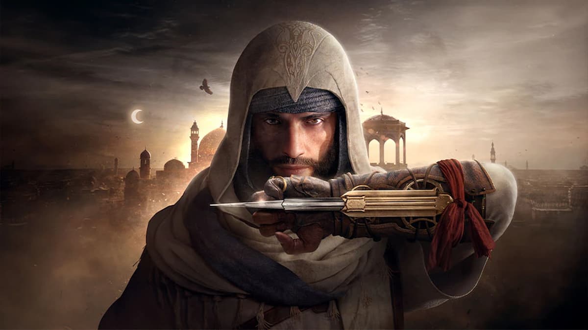 Key art from Assassin's Creed Mirage, featuring Basim Ibn Ishaq