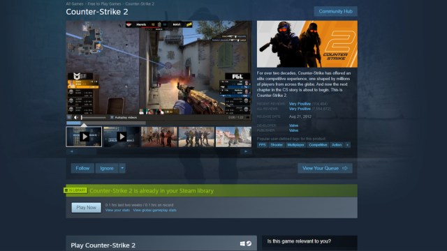 counter-strike 2 cs2 steam page download