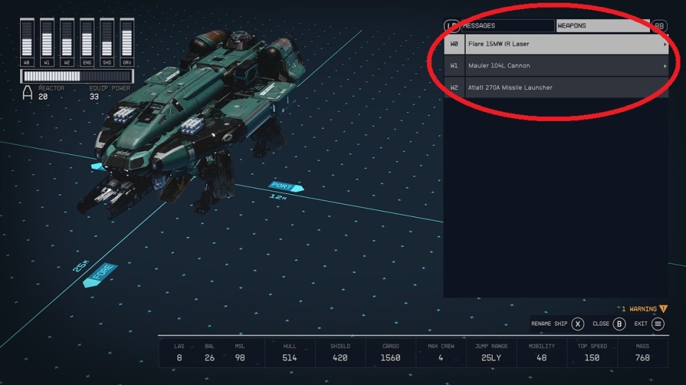 how to assign automated turrets to your ship in starfield