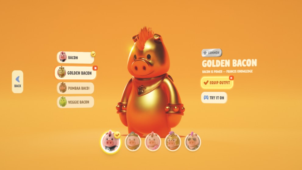 Party Animals how to get the Golden Bacon skin