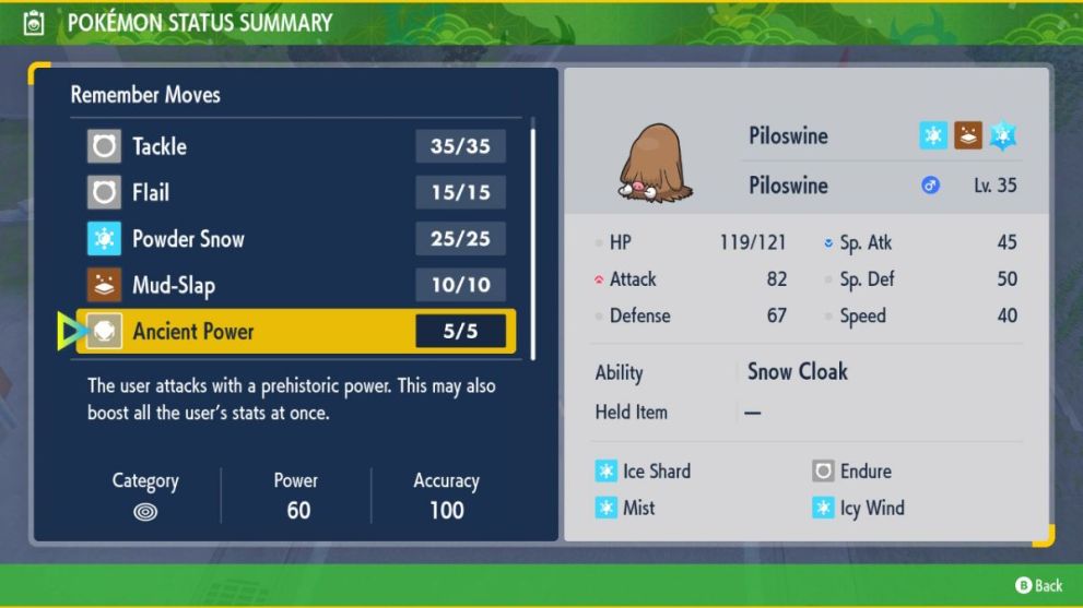 Evolving Piloswine into Mamoswine