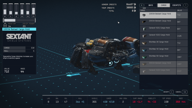 Where to Store Resources in Starfield