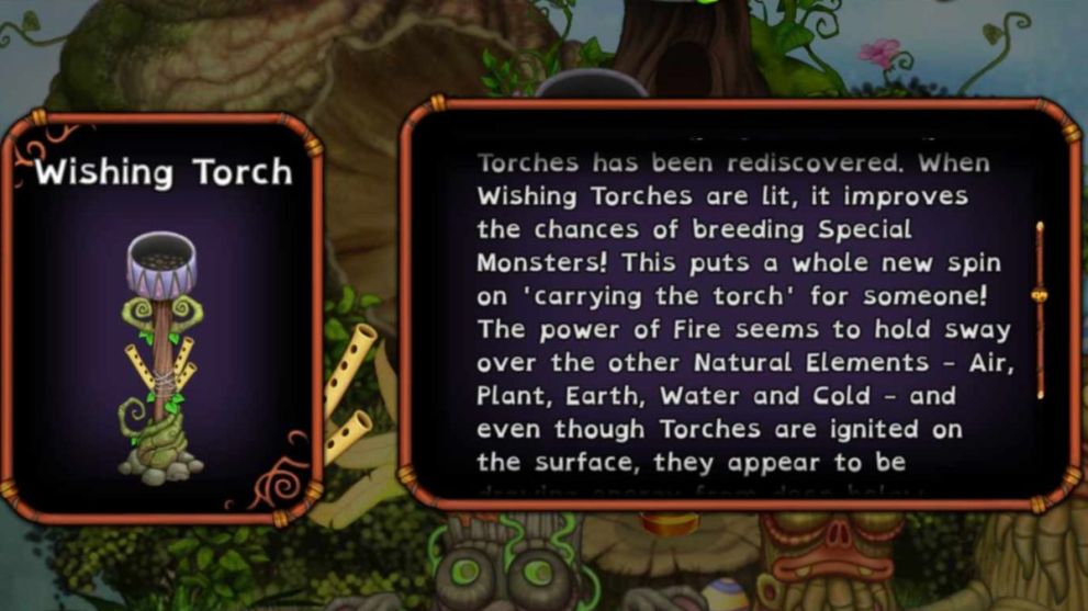 use a wishing torch to help breed a ghatz in msm