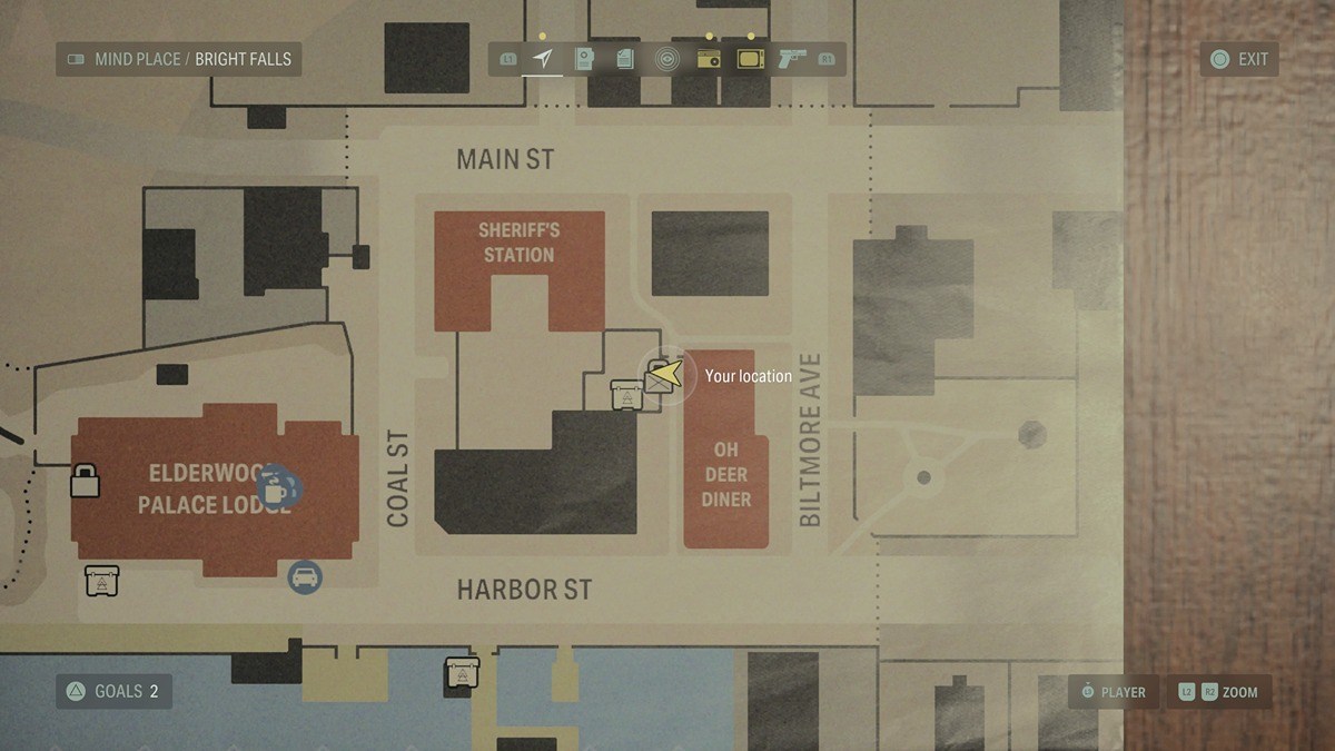 Image showcasing Alan Wake 2 Bright Falls Alleyway Cult Stash Combination Solution ...