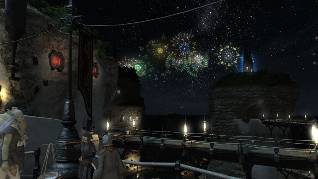 Anniversary fireworks in Final Fantasy 14