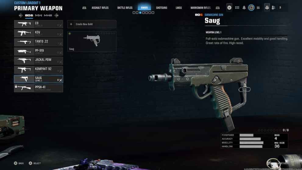 Call of Duty SMG Warzone Saug