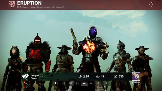 Guardian's in a lineup before an Iron Banner match in Destiny 2
