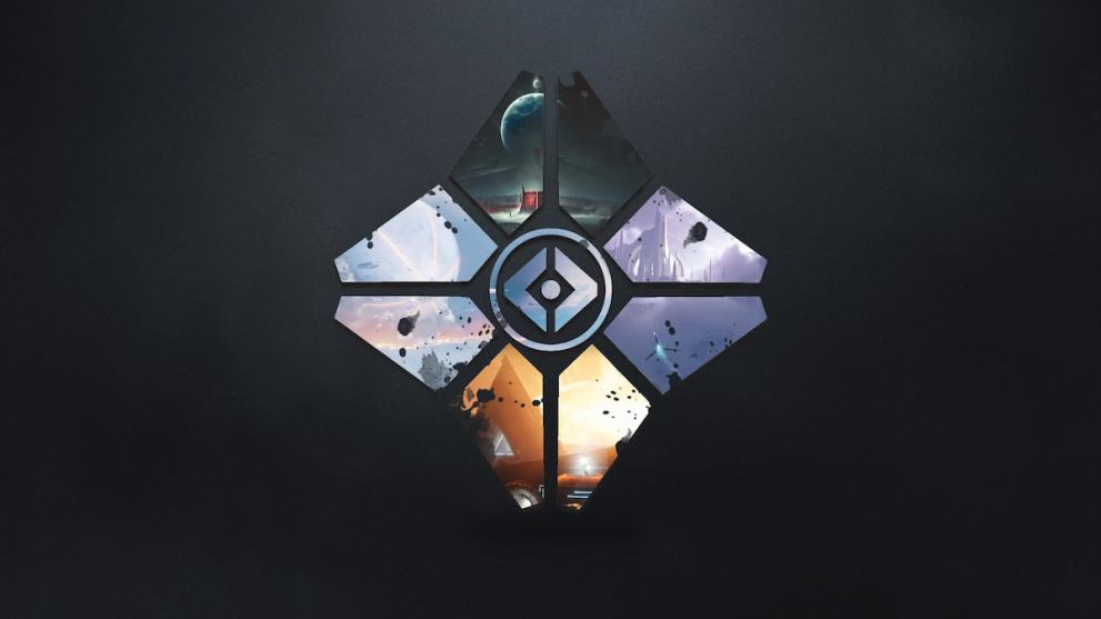 A Ghost made from images of the first few Destiny 2 Seasons