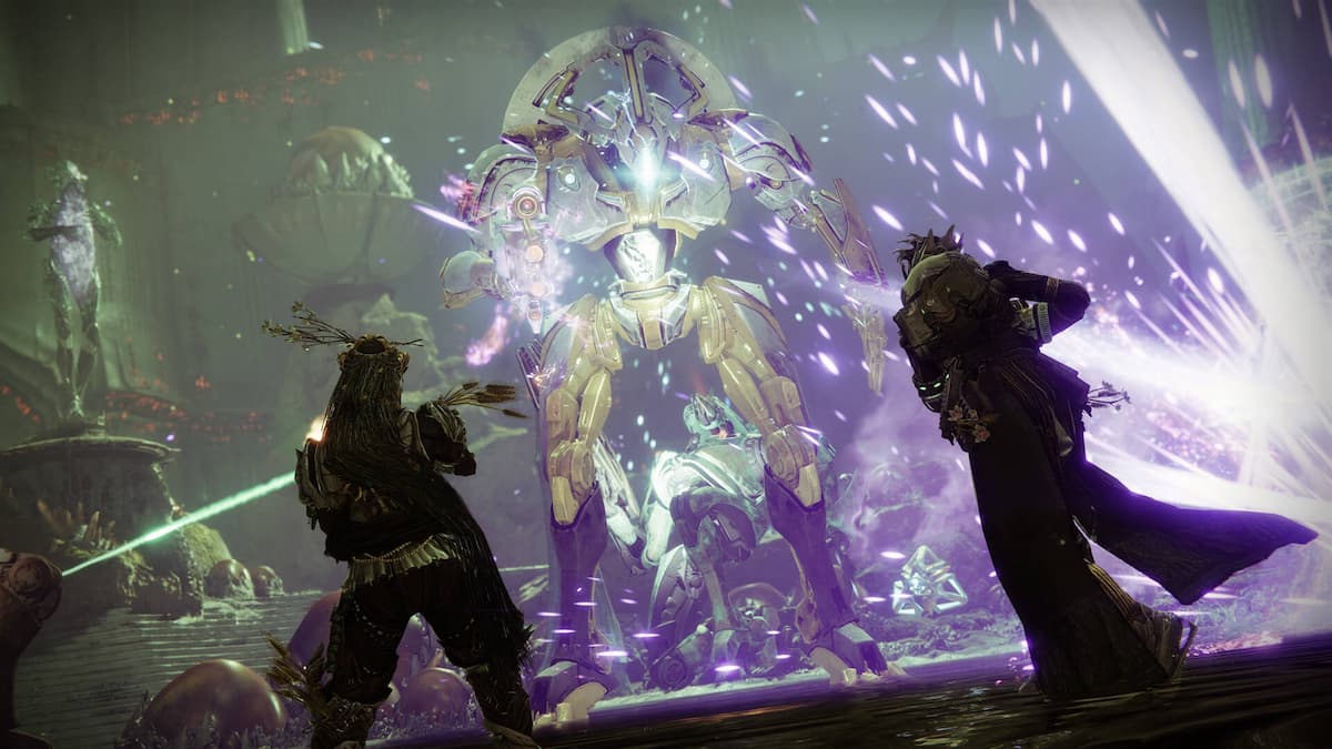 Players facing off against an enemy in Destiny 2's Season of the Witch.