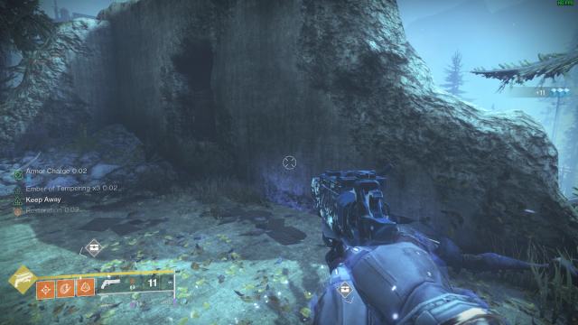 Destiny 2 screenshot showing the restoration buff refresh bug