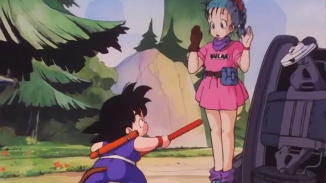 Goku Meeting Bulma for the First Time in Dragon Ball's First Episode
