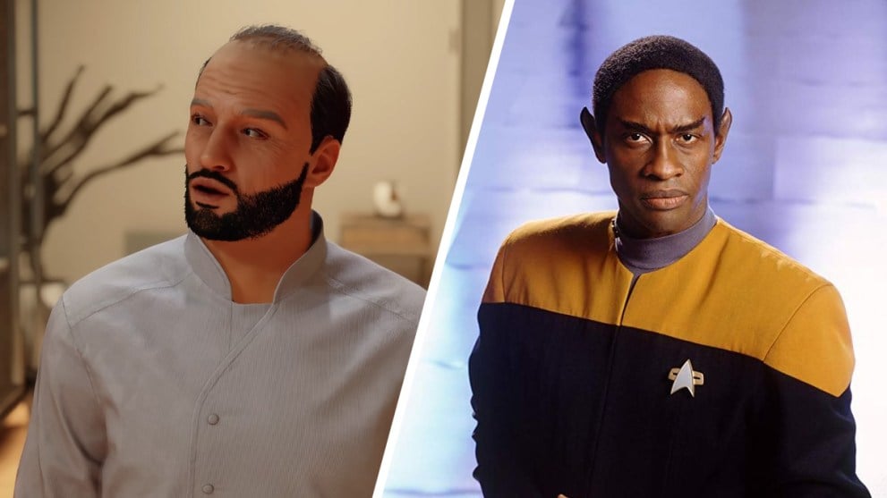 Father from Starfield and Tim Russ as Tuvok from Star Trek Voyager