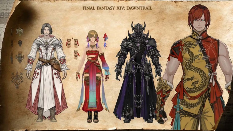 Final Fantasy XIV Dawntrail job gear concept art