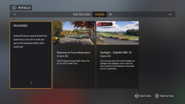 forza motorsport rival mode features events