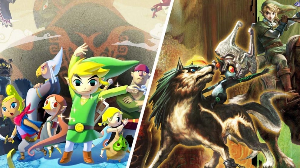 Legend of Zelda Wind Waker and Twilight Princess Key Art