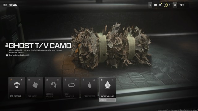 MW3 Ghost Perk in the form of Gear