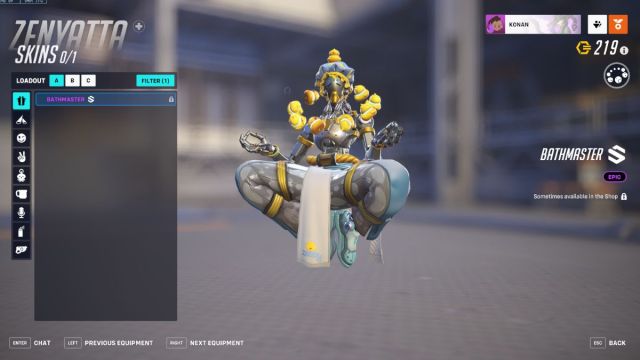 Zenyatta's Bathmaster skin in Overwatch 2