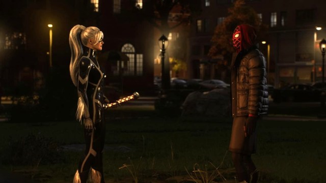 Miles and Black Cat in Spider-Man 2