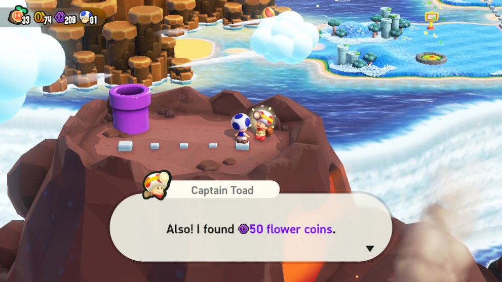 captain toad on top of deep magma bog