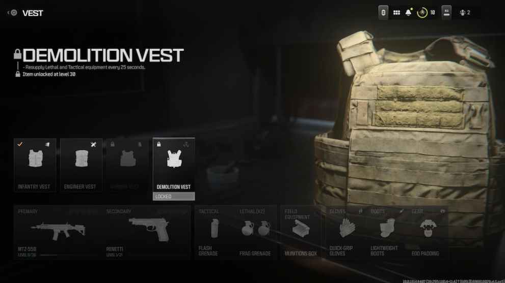 Demolition Vest in Modern Warfare 3