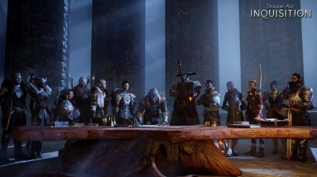 dragon age characters around table