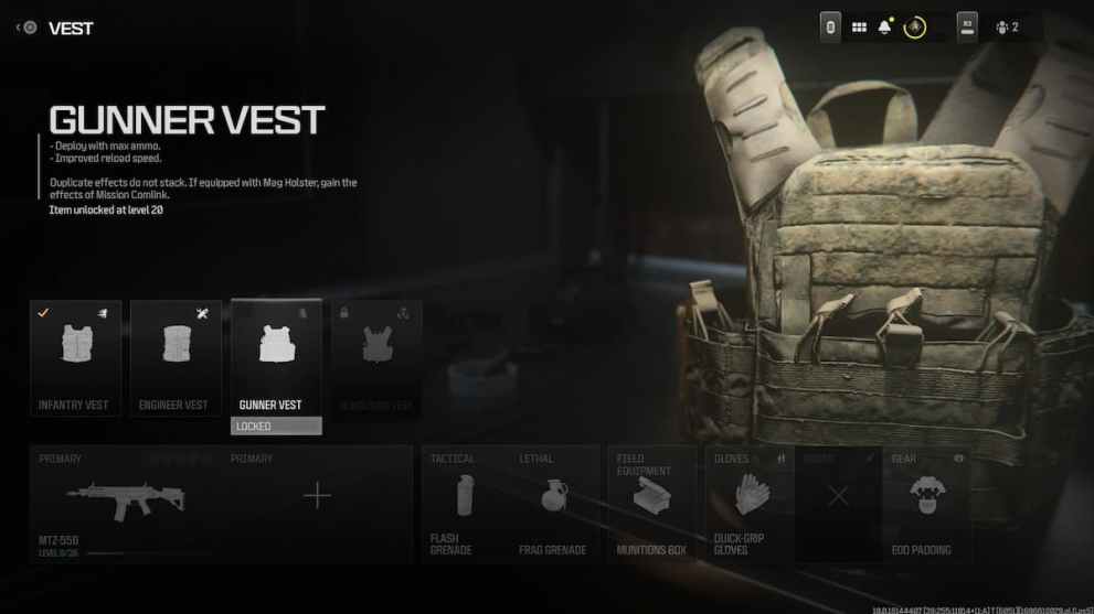 Gunner Vest in Modern Warfare 3