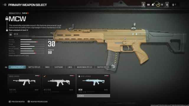 MCW Assault Rifle in Modern Warfare 3