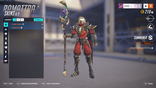 Ramattra's Summoner skin in Overwatch 2