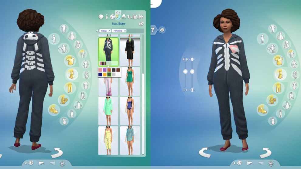 Skeleton Onesie in Sims 4