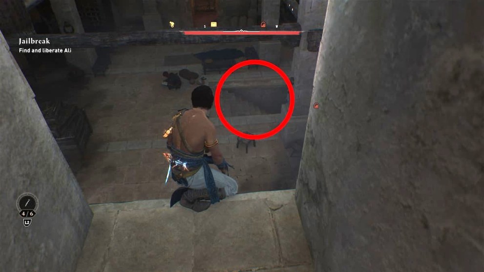 Damascus Gate Prison Stairs in Assassin's Creed Mirage