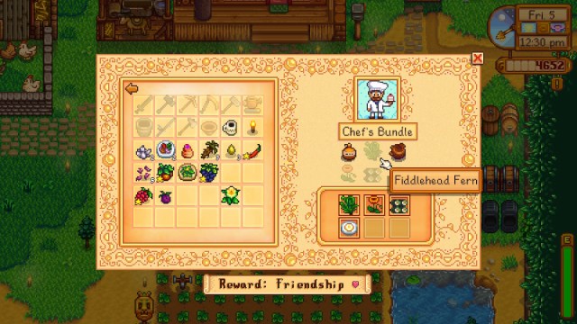 stardew valley fiddlehead fern Recipe